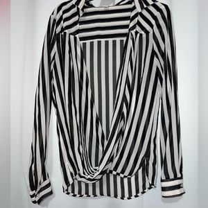 Zebra pattern see through shirt!